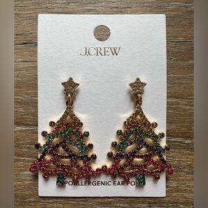 Jcrew Christmas Tree Earrings